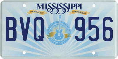 MS license plate BVQ956