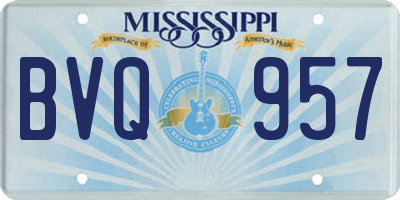 MS license plate BVQ957