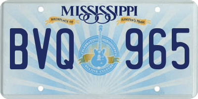 MS license plate BVQ965