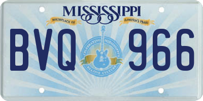 MS license plate BVQ966
