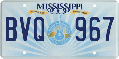 MS license plate BVQ967