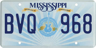 MS license plate BVQ968