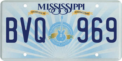 MS license plate BVQ969