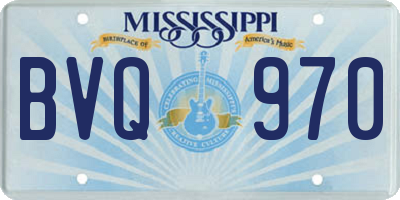 MS license plate BVQ970