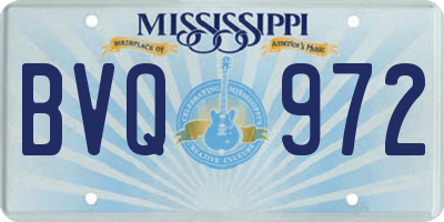 MS license plate BVQ972