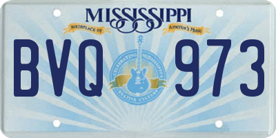 MS license plate BVQ973