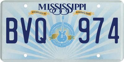 MS license plate BVQ974