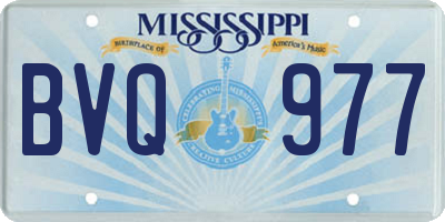 MS license plate BVQ977