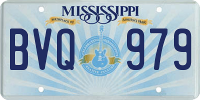 MS license plate BVQ979