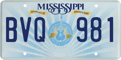 MS license plate BVQ981