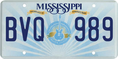 MS license plate BVQ989