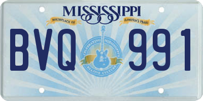 MS license plate BVQ991