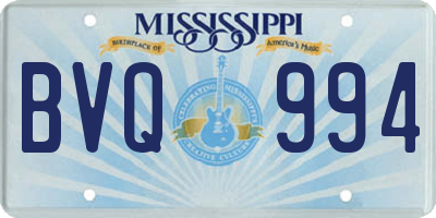 MS license plate BVQ994