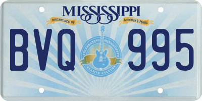 MS license plate BVQ995