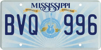 MS license plate BVQ996