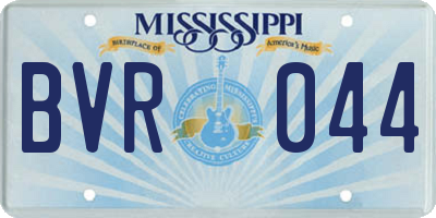 MS license plate BVR044