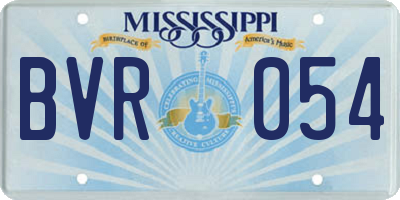 MS license plate BVR054