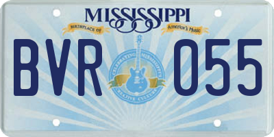 MS license plate BVR055