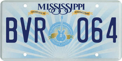 MS license plate BVR064