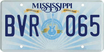 MS license plate BVR065
