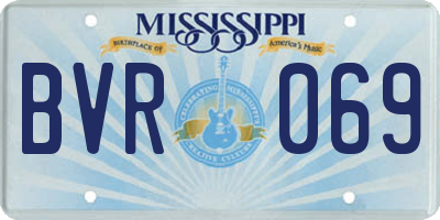 MS license plate BVR069