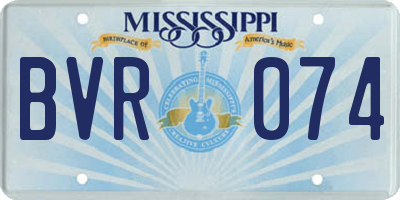 MS license plate BVR074
