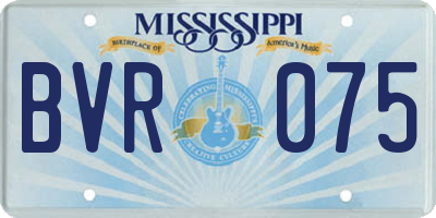 MS license plate BVR075