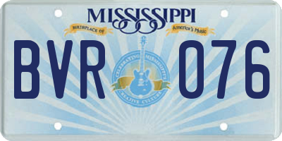 MS license plate BVR076