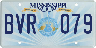 MS license plate BVR079