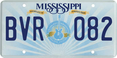 MS license plate BVR082