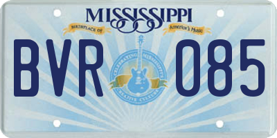 MS license plate BVR085