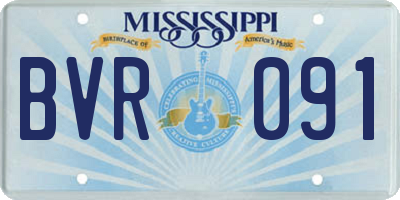 MS license plate BVR091