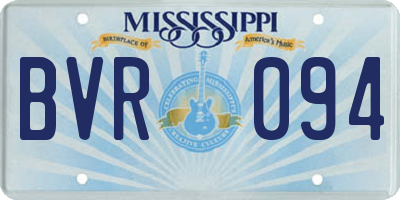 MS license plate BVR094