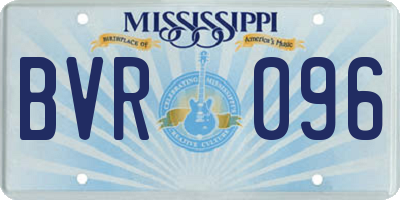 MS license plate BVR096