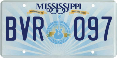 MS license plate BVR097