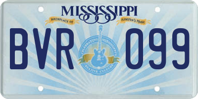 MS license plate BVR099