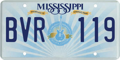 MS license plate BVR119