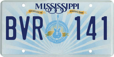 MS license plate BVR141