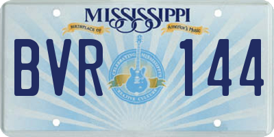 MS license plate BVR144