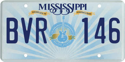 MS license plate BVR146