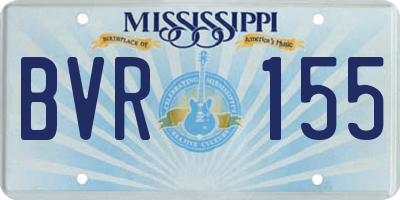 MS license plate BVR155