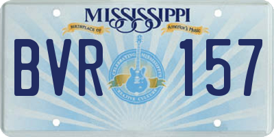 MS license plate BVR157