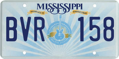 MS license plate BVR158