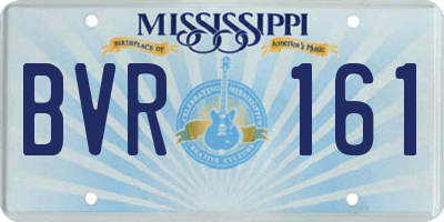 MS license plate BVR161