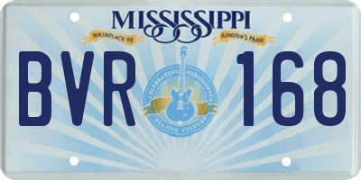 MS license plate BVR168