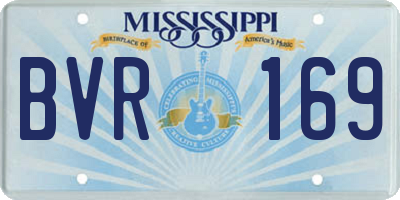 MS license plate BVR169