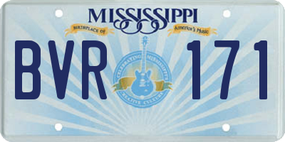 MS license plate BVR171