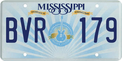 MS license plate BVR179