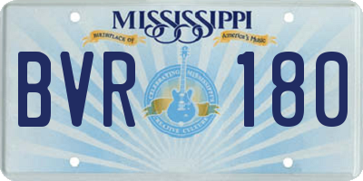 MS license plate BVR180