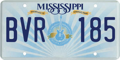 MS license plate BVR185